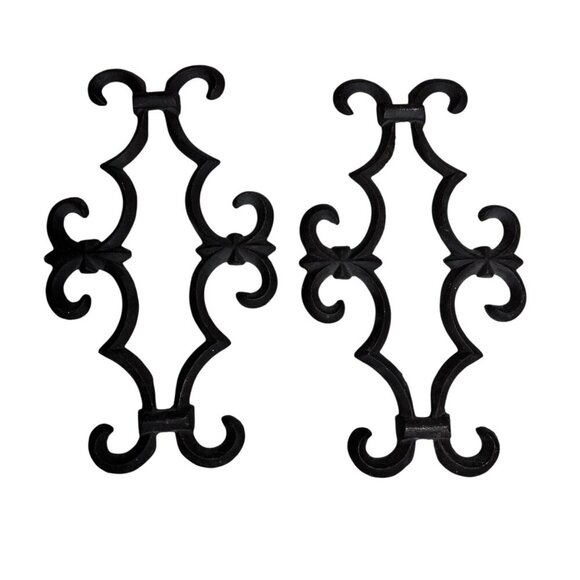 Wrought Iron Scroll Decoration Feminine Plaque Door Wall Art - Picture 1 of 2